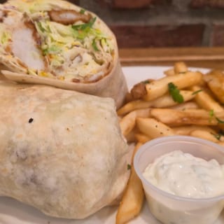 Fish and Chips Avocado Wrap