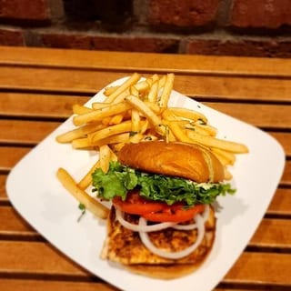 Blackened Salmon Burger